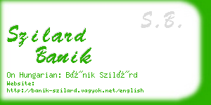 szilard banik business card